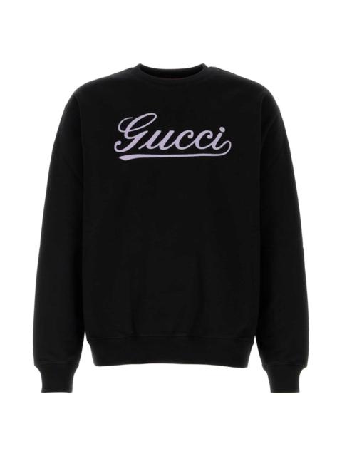 Black Cotton Sweatshirt