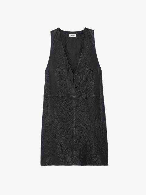 Zadig & Voltaire Rasha Crinkled Leather Dress