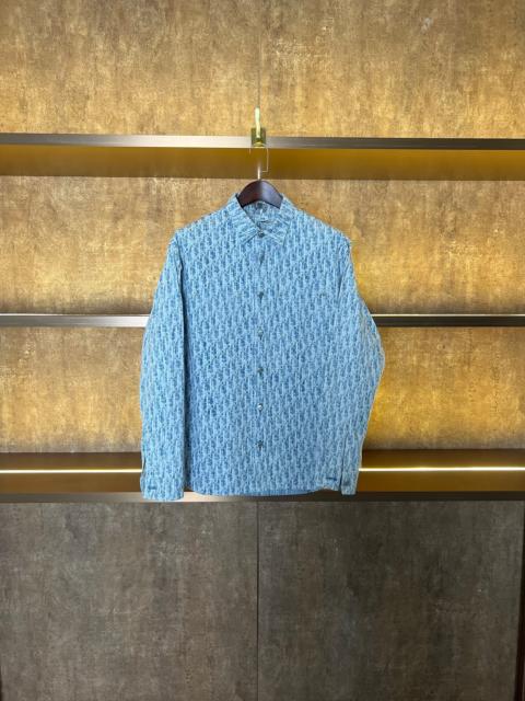 Dior Dior Overshirt Blue and White Dior Oblique Kasuri Cotton Denim