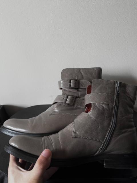 GUCCI Gucci 00s Gray Lace-Up Boots