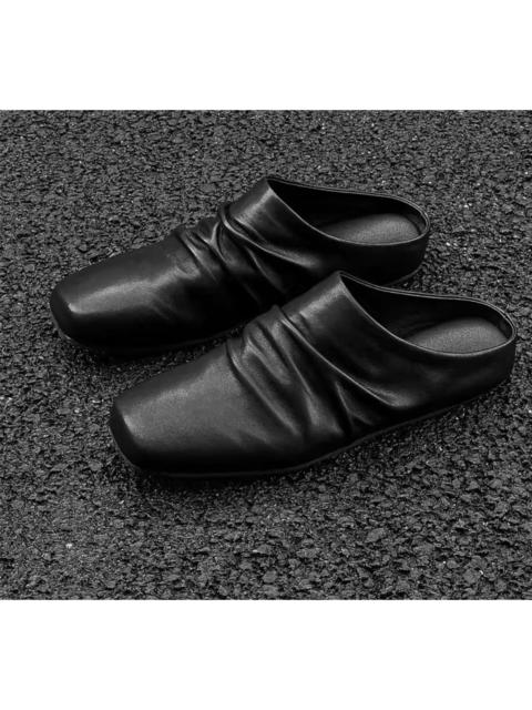 Other Designers Other - Black Genuine Leather Slouch Mules
