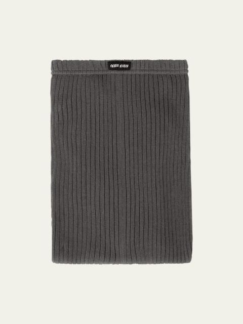 Miu Miu Ribbed Knit Tights