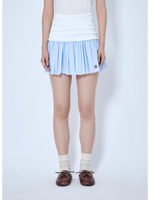 Miu Miu Miu Miu Women Jersey And Poplin Mini Skirt