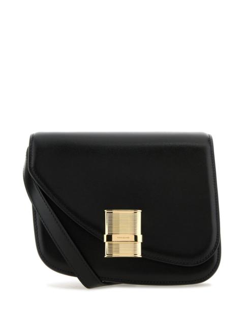 FERRAGAMO Black leather crossbody bag