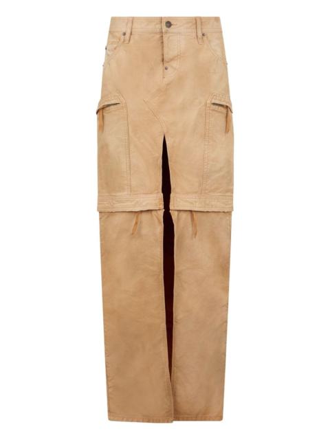 DSQUARED2 utility distressed maxi skirt