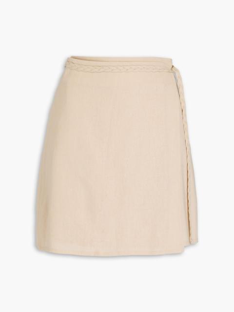 BY MALENE BIRGER Linen-blend mini wrap skirt