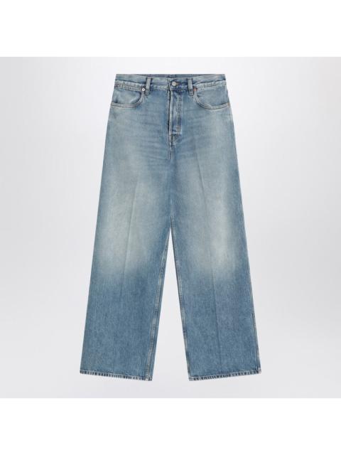 GUCCI Gucci Wide Light Blue Jeans With Faded Effect Women