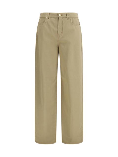 Max Mara Studio Max Mara Studio Baggy Pants In Pure Cotton Satin