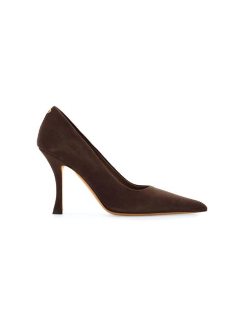 FERRAGAMO Elydea Suede Pumps brown