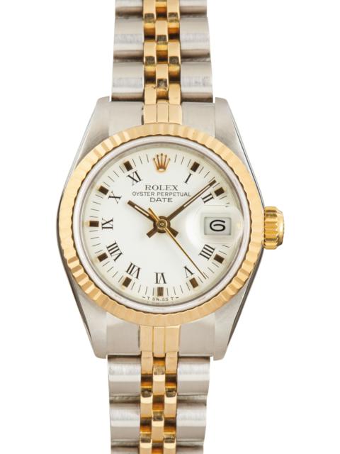 Ladies Rolex Date Ref 69173 White Dial