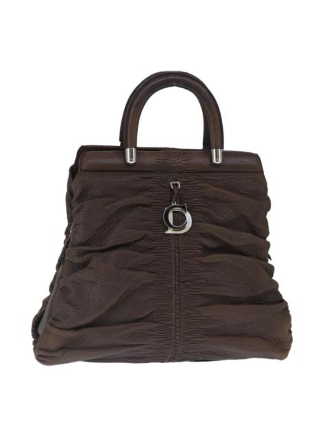 Dior DIOR Hand Bag Leather Brown