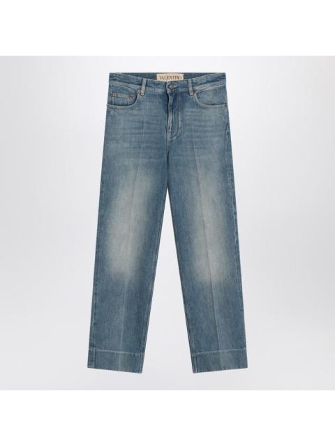 Valentino Faded-Effect Blue Jeans Women