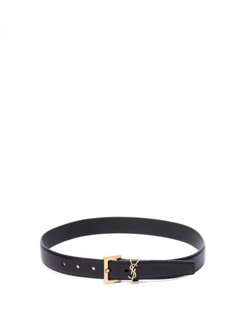 SAINT LAURENT Saint Laurent Women `Cassandre` Belt With Square Buckle