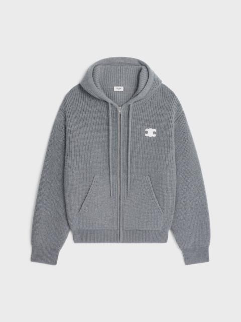 CELINE hooded cardigan IN WOOL