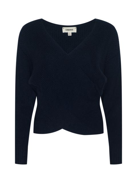 L'AGENCE Antonella Crossover Sweater