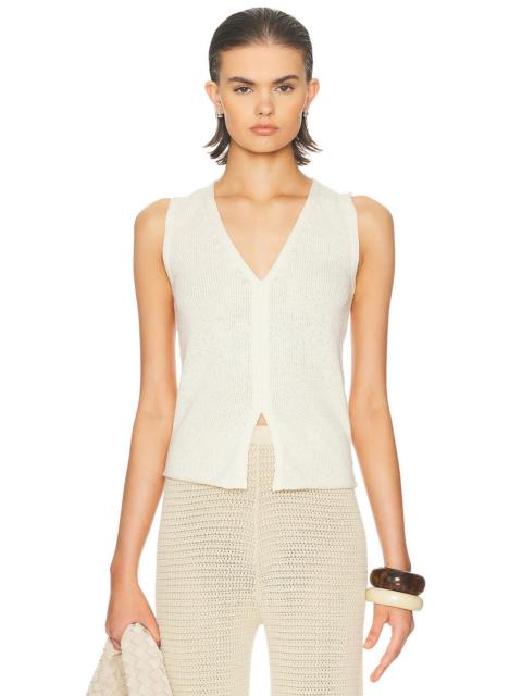 The Elder Statesman Nora Lite Split Hem Tank