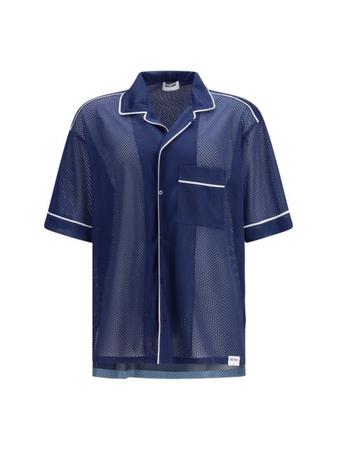 Moschino Moschino Technical Mesh Shirt With Reversed 22 Print