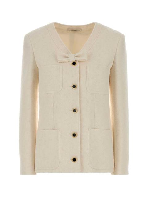 Alessandra Rich Alessandra Rich Women Ivory Boucle Blazer