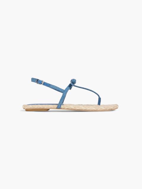 Stuart Weitzman Felicity bow-detailed denim espadrilles sandals