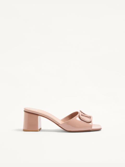 Valentino VLOGO SIGNATURE PATENT LEATHER SLIDE SANDAL 60MM