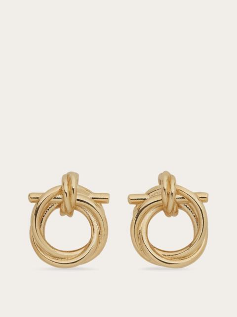 FERRAGAMO Twisted Gancini earrings