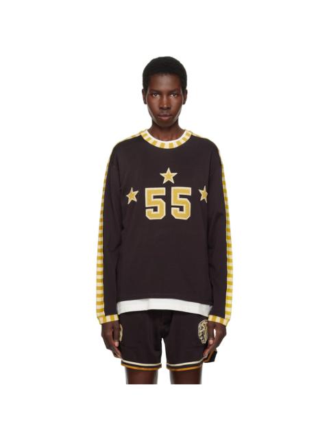BODE Brown Medalist Appliqué Long Sleeve T-shirt