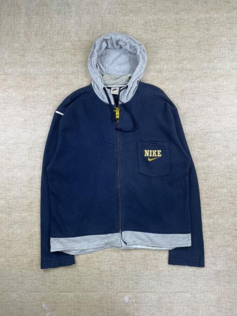 Other Designers Nike × Vintage - VINTAGE NIKE SINGLE POCKET EMBROIDERY SWOOSH ZIPPER HOODIE