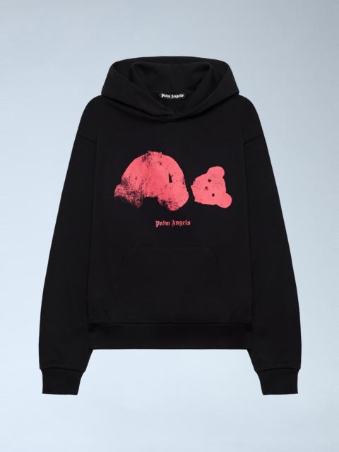 Palm Angels Spray Broken Bear Hooded Sweatshirt