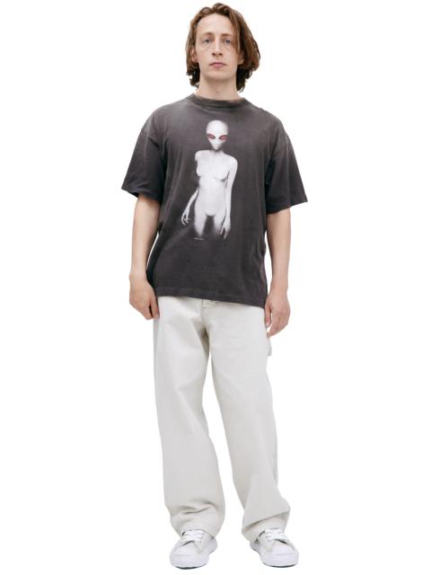 SAINT M×××××× GREY PRINT T-SHIRT