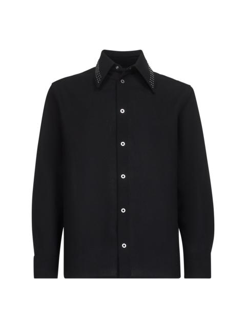Jil Sander Black wool canvas shirt