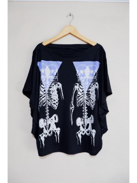 Glad News Double Head Skeleton Baloon Shirt women