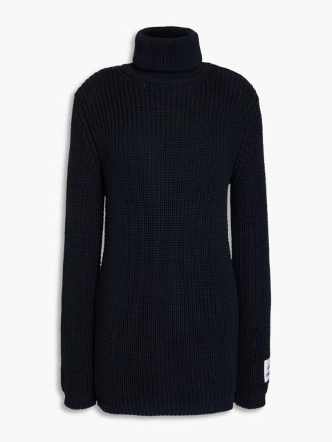 Moschino Ribbed cotton turtleneck sweater