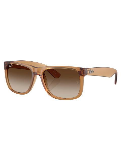 Ray-Ban Ray Ban JUSTIN Brown Gradient Square Men's Sunglasses RB4165F 681413 55