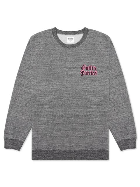 WACKO MARIA WACKO MARIA GUILTY PARTIES CREWNECK SWEATSHIRT - GRAY