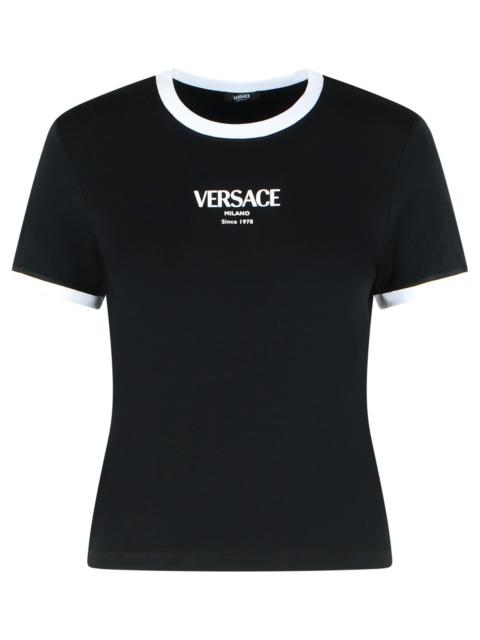 VERSACE Versace Black Viscose T-shirt