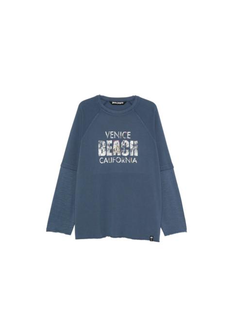 Palm Angels Palm Angels Blue T-Shirts & Vests - T-Shirts Men
