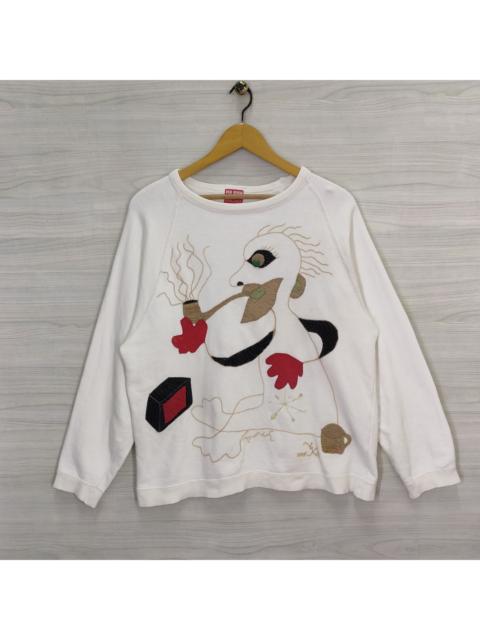 Other Designers Japanese Brand - 80s Air Room Tokyo Art Embroidered Abstract Face Graphic