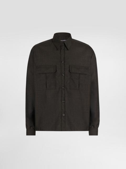 Dolce & Gabbana Virgin wool canvas shirt