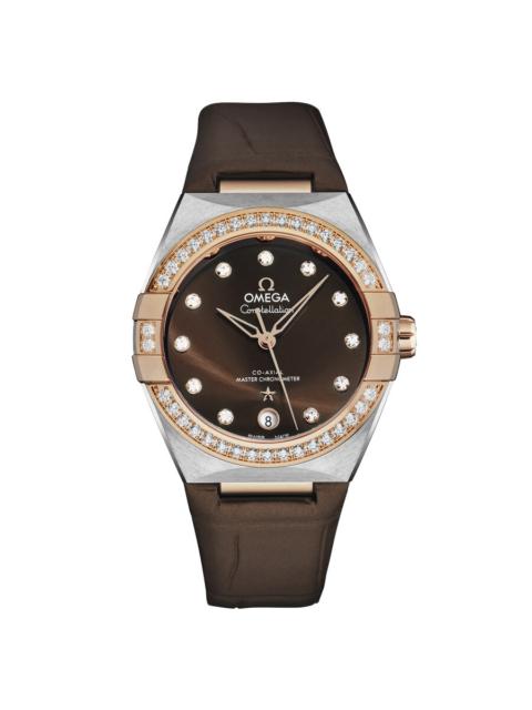 OMEGA Omega Constellation Automatic Chronometer Diamond Brown Dial Ladies Watch 131.28.36.20.63.001