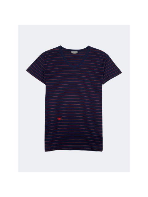 Dior Bee Embroidered Striped T-Shirt