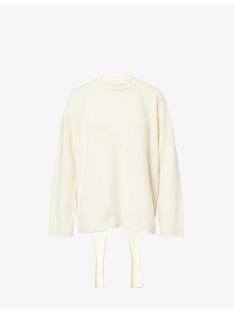 ISSEY MIYAKE Backpack Knit Round-Neck Wool Jumper