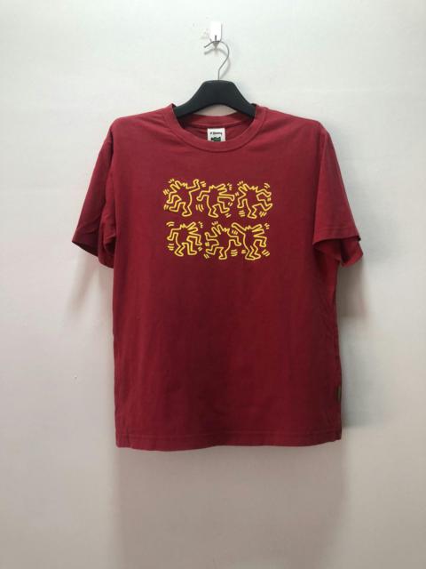 Other Designers Vintage KEITH HARING T Shirt Red