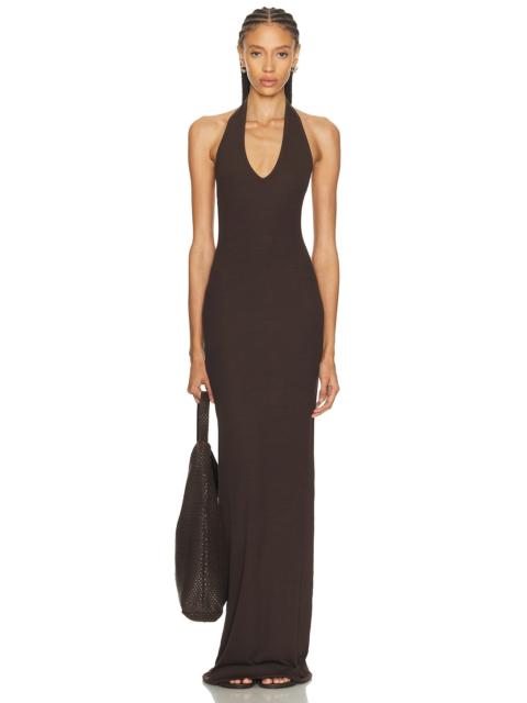 ÉTERNE Halter Maxi Dress