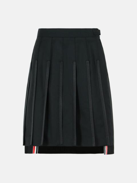 Thom Browne BLACK WOOL SKIRT
