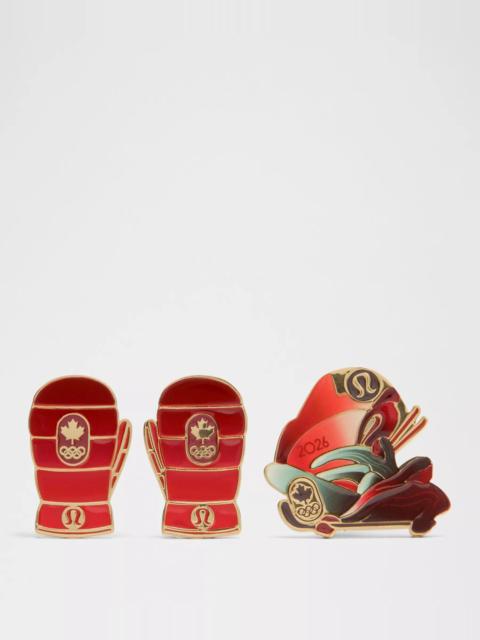 lululemon Team Canada Collectible Pins 2 Pack *COC Logo