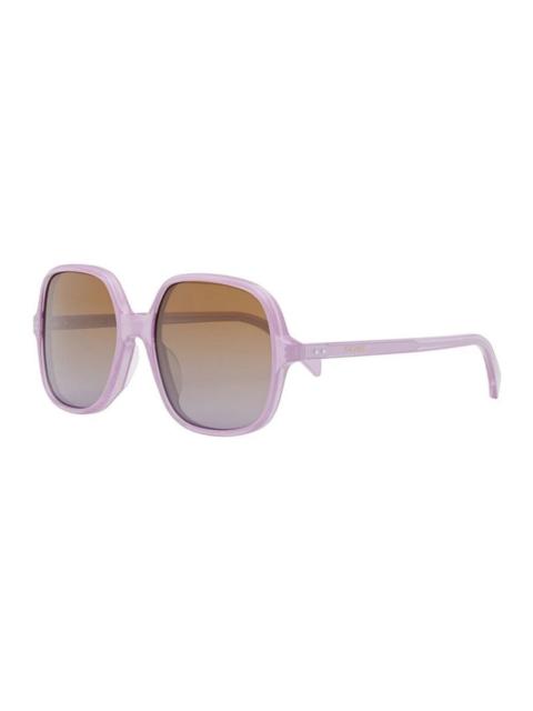 CELINE Celine Brown Gradient Square Ladies Sunglasses CL40244U 78F 56