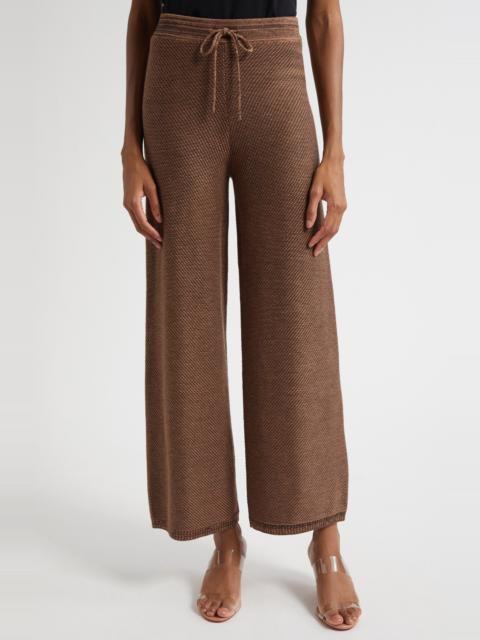 L'AGENCE L'AGENCE Freyja Loop Knit Drawstring Pants in Camel Multi at Nordstrom
