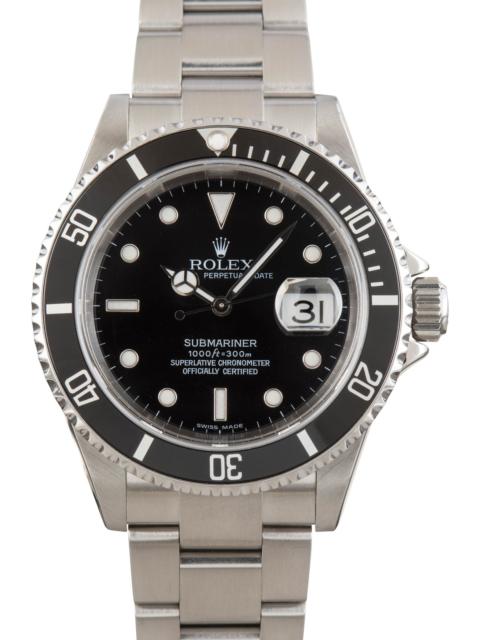 ROLEX Used Rolex Submariner 16610T Steel No Holes Case