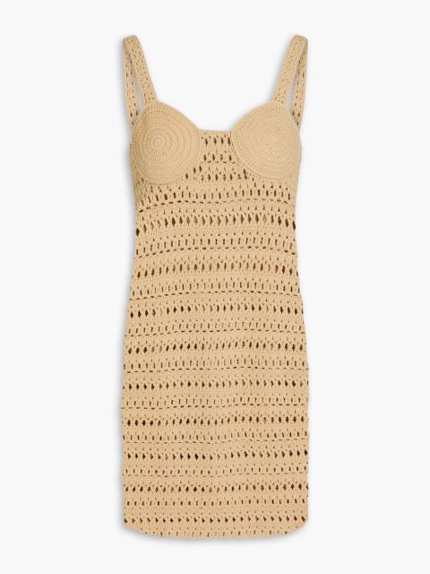 Nanushka Maressa crocheted cotton-blend mini dress