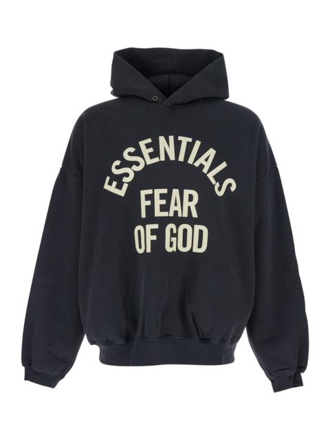 ESSENTIALS Fear Of God Men Hoodie 'Campus 90'S Hoodie Essentials' - Black - Hoodie With Kangaroo Pocket And Lon